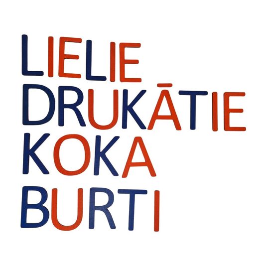 Montessori lielie drukātie koka burti – Déemor Kids